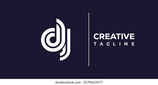 D and J logo design. DJ abstract Letters Logo Monogram. This logo design is the process of creating a visual symbol that represents a brand, company, or individual.