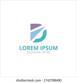 D J logo design template. D J letter vector logo design