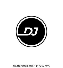 D J logo design vector