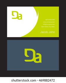 D & A Joint letter logo, with Business card
