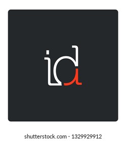 I & D joint logo line letter design