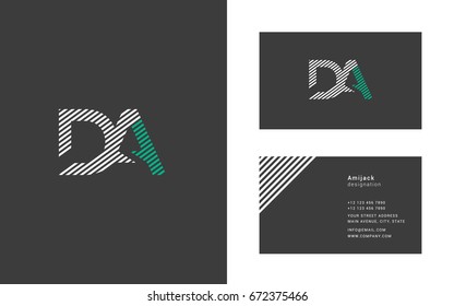 D A joint logo lined letter with business card template