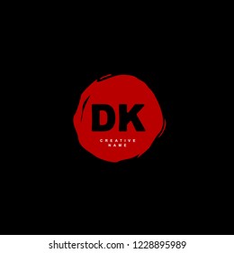 D K DK Initial logo template vector