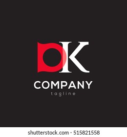 D & K Letter logo design vector element
