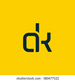 D & K Letter logo design vector element