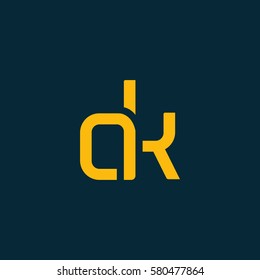 D & K Letter logo design vector element