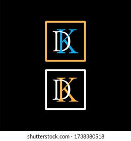 D K letter logo vector design