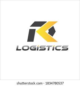 diseño de logotipo logístico k simple moderno