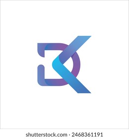 D and K modern logo design