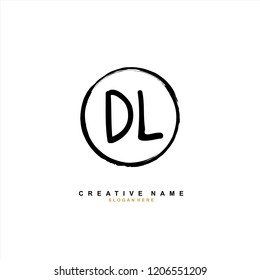 D L DL Initial abstract logo concept vector