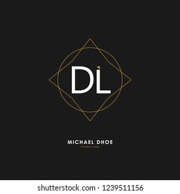 D L DL Initial logo letter with minimalist concept. Vector with scandinavian style logo.