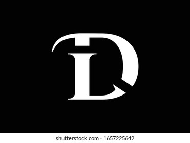 D L oder L D Logo-Design für den Anfangsbuchstaben, Symbol für die Vektorillustration der kreativen Modernen Buchstaben.