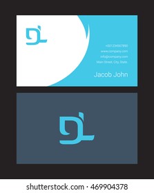D & L Joint letter logo, with Business card
