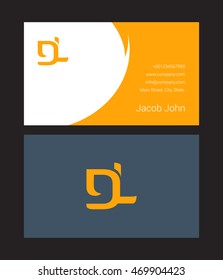 D & L Joint letter logo, with Business card
