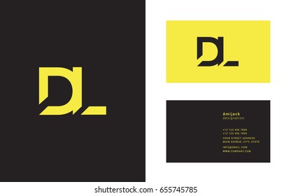 D L joint logo letter icon template