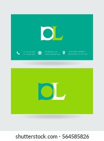 D & L Letter logo design vector element Business card