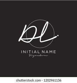 D L Signature Initial Logo Template Stock Vector (Royalty Free ...