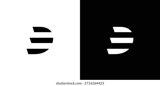 El diseño del logotipo de la escalera D es moderno y único