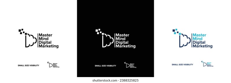 D latter logo Master Mind Digital Marketing Logo Design