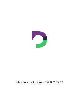 D Latter Logo Template vector Abstract Monogram Symbol