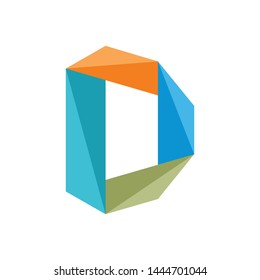 D Letter Abstract Simple Clean Geometric Business Logo
