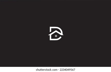 D LETTER BLACK AND WHİTE VEKTÖR