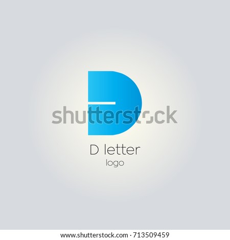 D letter bold logo design vector 