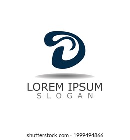 D letter Combination logotype Minimalist letter illustration creative template