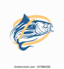 D Letter Combined Fish Vector Stock Vector (Royalty Free) 597880508 ...