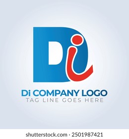D i letter company Identity Logo Template, abstract background