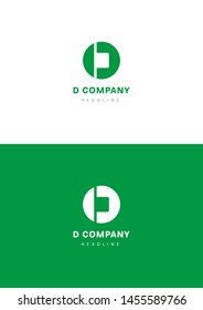 D letter company logo template.
