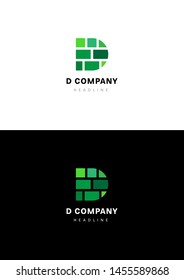 D letter company logo template.