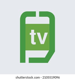 D Brief Konzept Logo für TV. Dtv Buchstabenmarkierung ikonische Logo Vektorgrafik.
