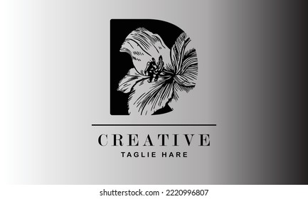 Letra D marca creativa, profesional mínimo, logotipo de la empresa, vector, diseño de logotipo realista
