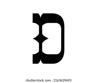 D letter creative design vector template