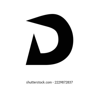 D letter creative design vector template