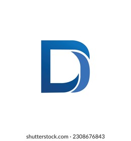 D letter design concept for business or company name initial.