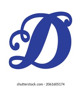 D Letter Design in shape