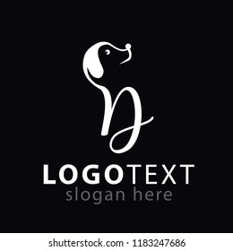 D Letter and Dog Logo