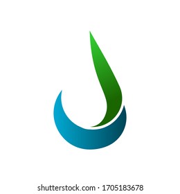 d letter, Drop abstract logo design