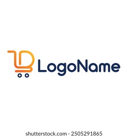 D Letter e-commerce Logo Design Template Vector Illustration