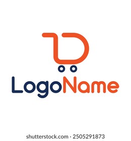 D Letter e-commerce Logo Design Template Vector Illustration