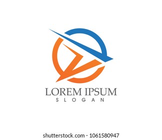 D Letter Faster Logo Template vector icon illustration design,