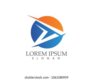 D Letter Faster Logo Template vector icon illustration design
,