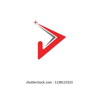 D Letter Faster Logo Template