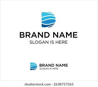 D letter finance and abstract logo