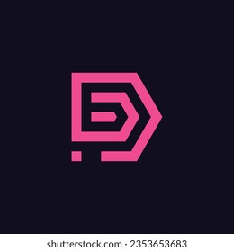 Letra D icono del vector del logotipo financiero