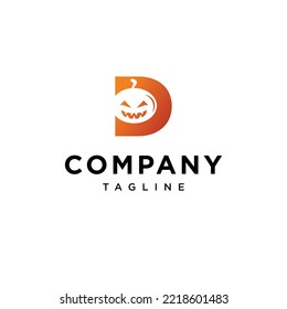 D Letter halloween Vector logo icon vector Template