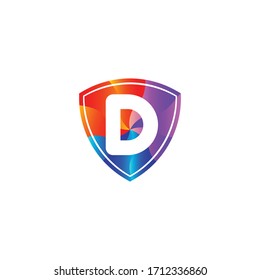 d letra logotipo abstracto hexagonal