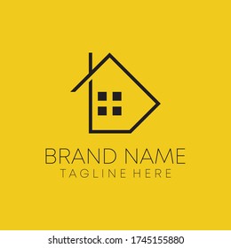 d logotipo de la carta a casa. creativo y moderno línea d letra el logotipo de la casa inmobiliaria icónico vector. icono de inicio 
